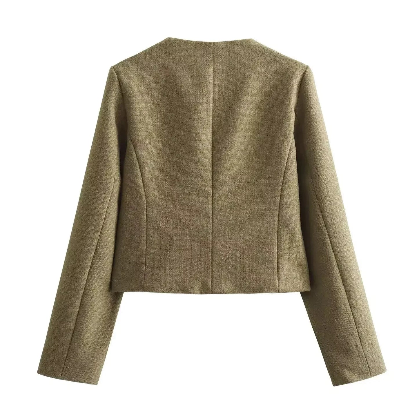Textured Short Button Jacket