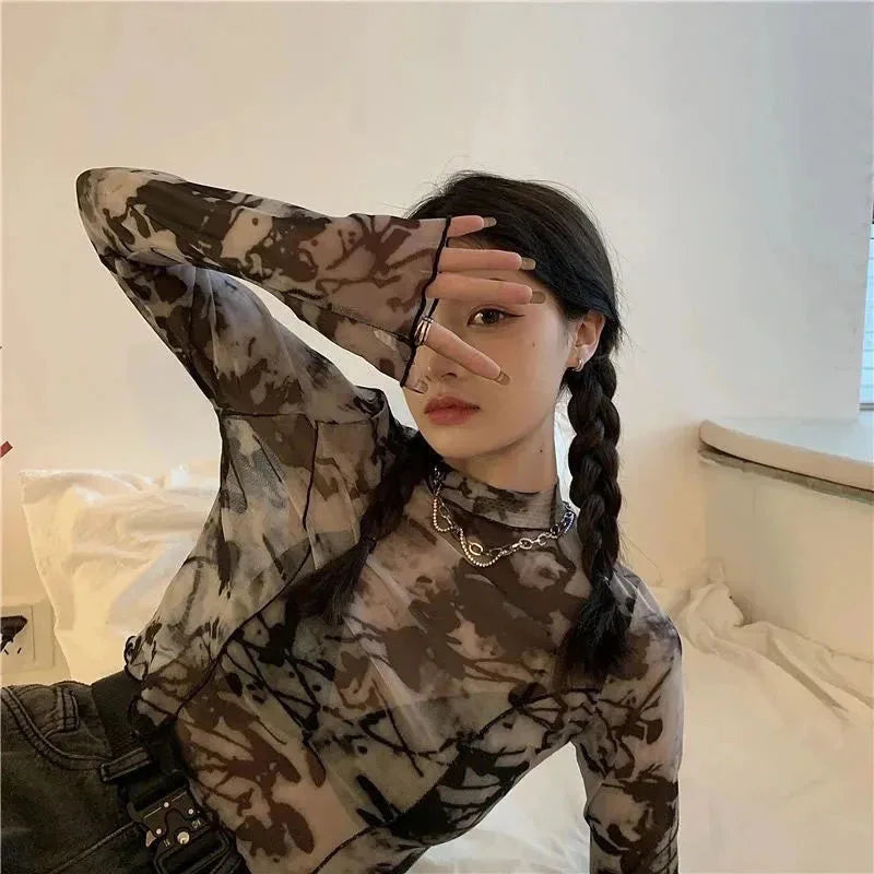 Tie-Dye Cropped Gauze Tee
