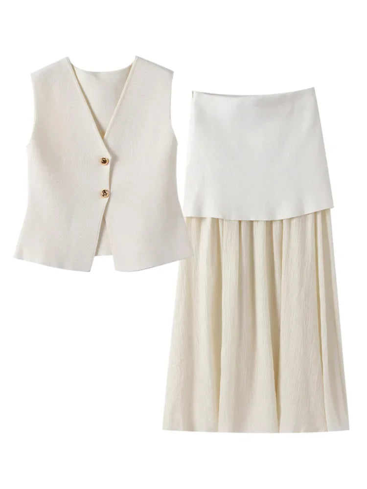 Knitted Skirt Set