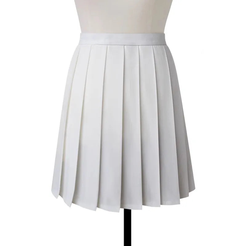 High Waist Pleated Midi Skirt