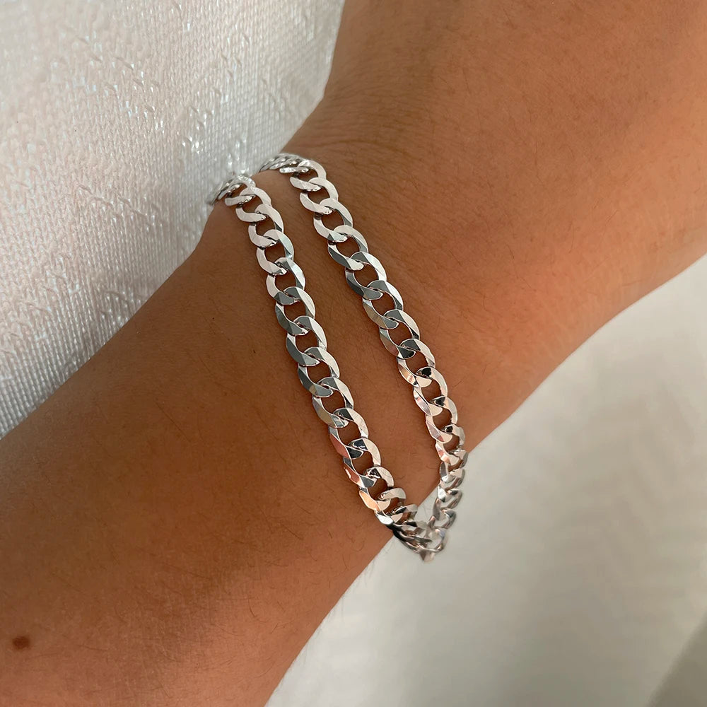Sterling Silver Curb Bracelet
