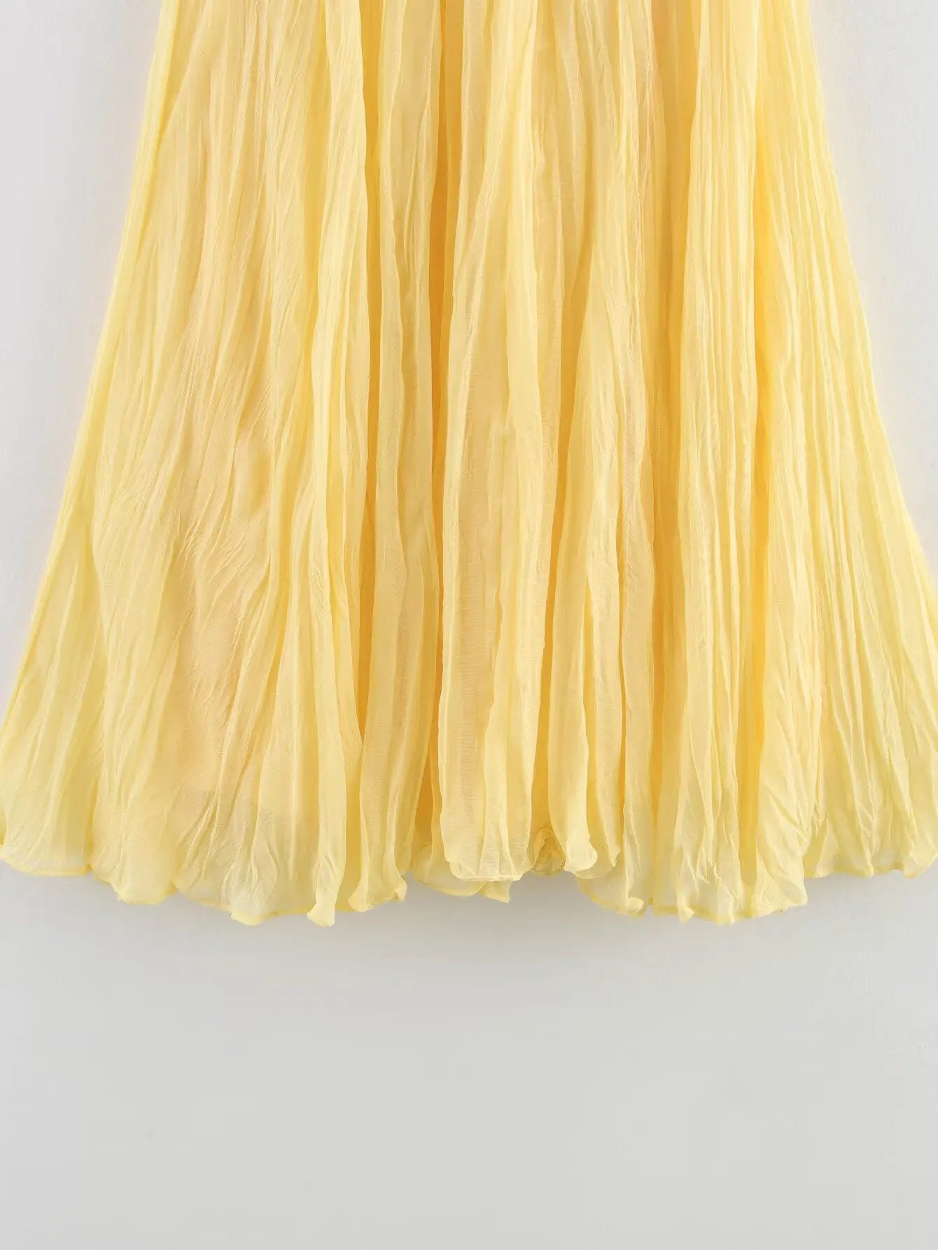 Vintage Pleated Yellow Skirt