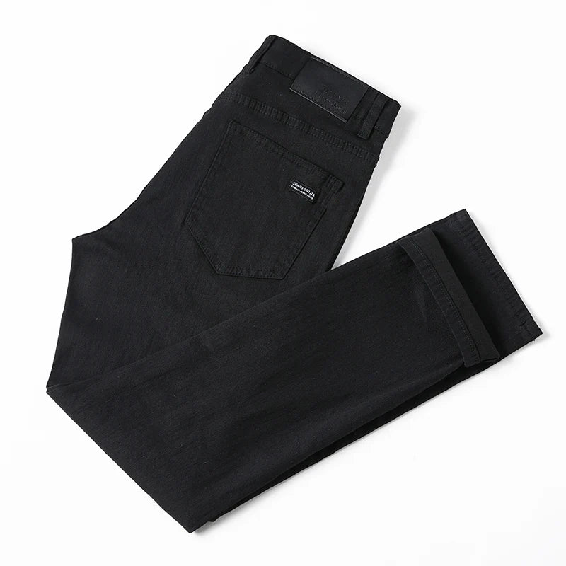 Pure Black Straight Fit Jeans