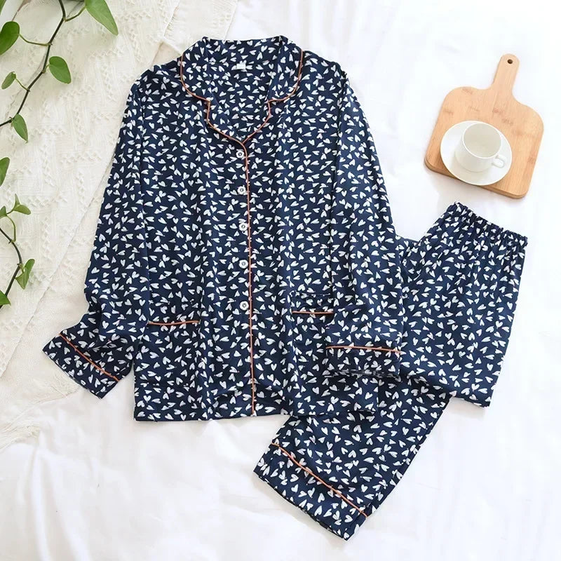 Spring Viscose Pajama Set (Plus Size)