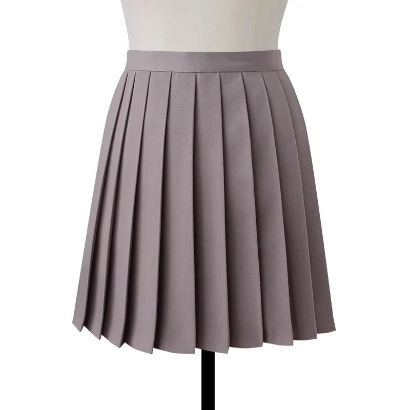 High Waist Pleated Midi Skirt
