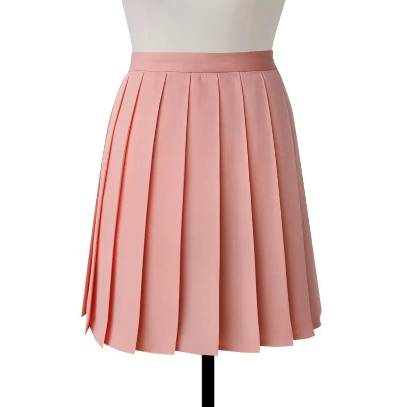 High Waist Pleated Midi Skirt