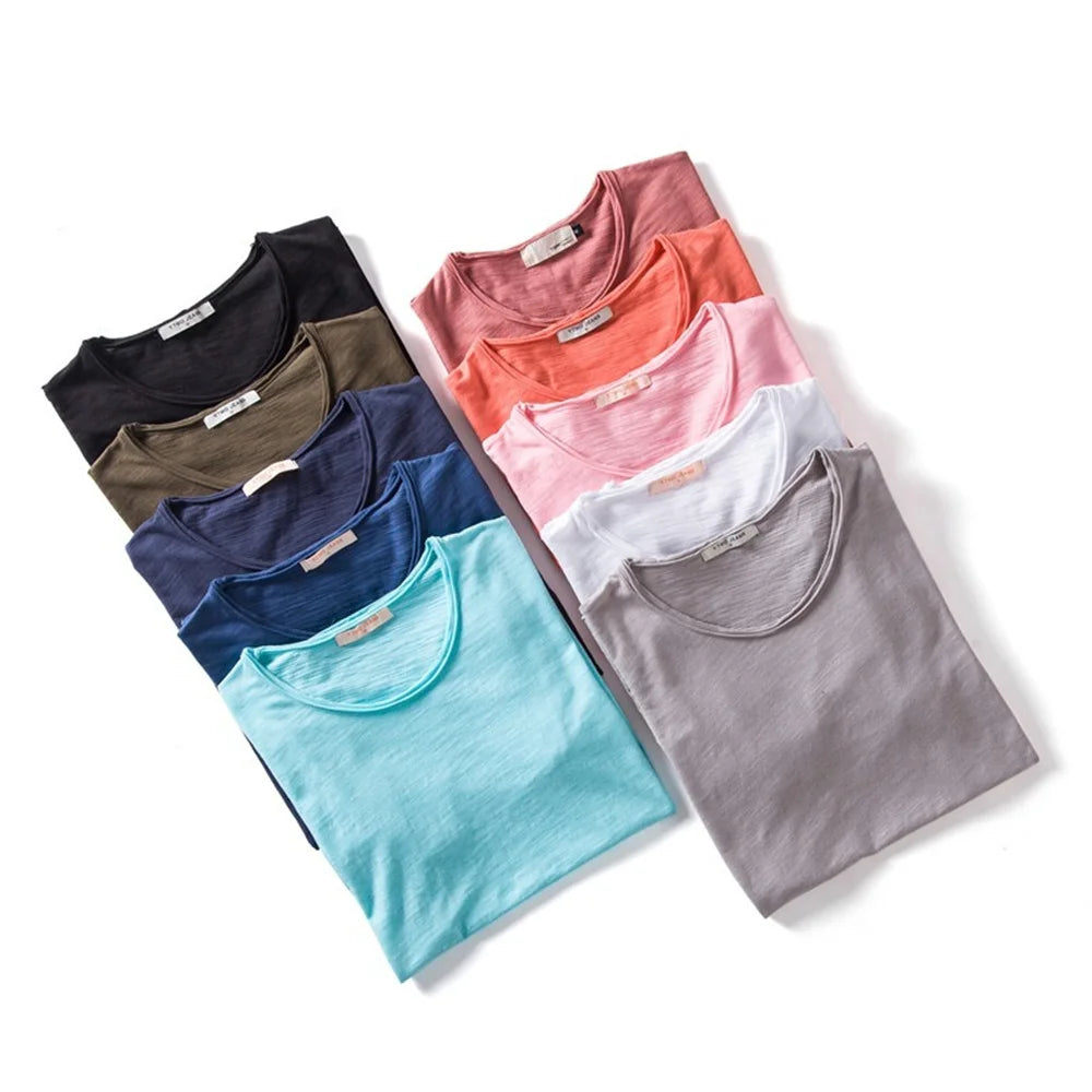 100% Cotton V-Neck Tee