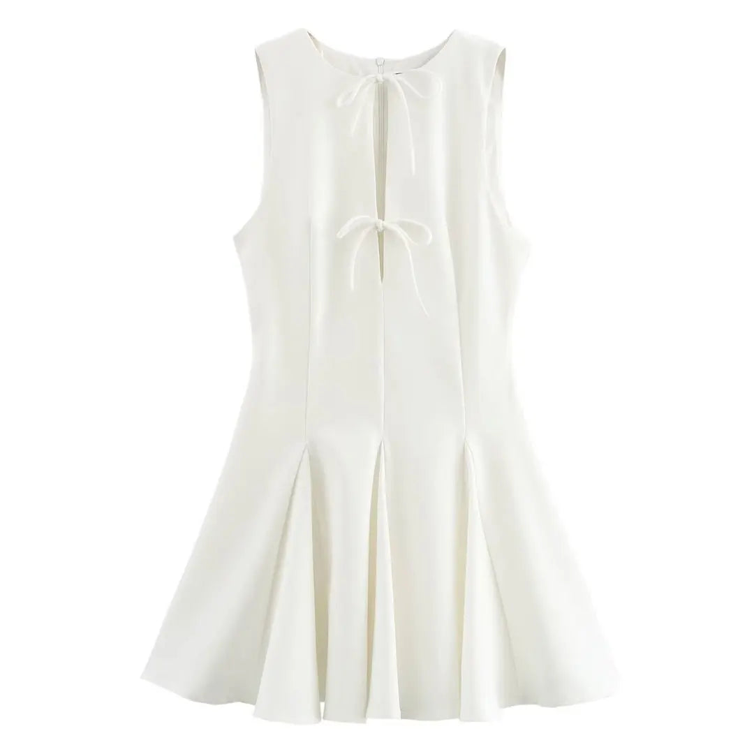 Vintage Bow Mini Dress