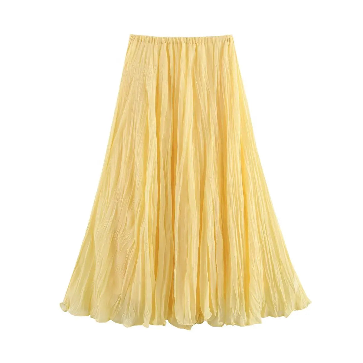 Vintage Pleated Yellow Skirt