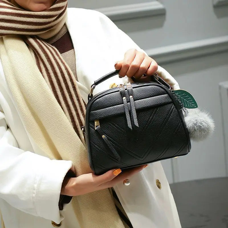 Tassel PU Leather Messenger Bag
