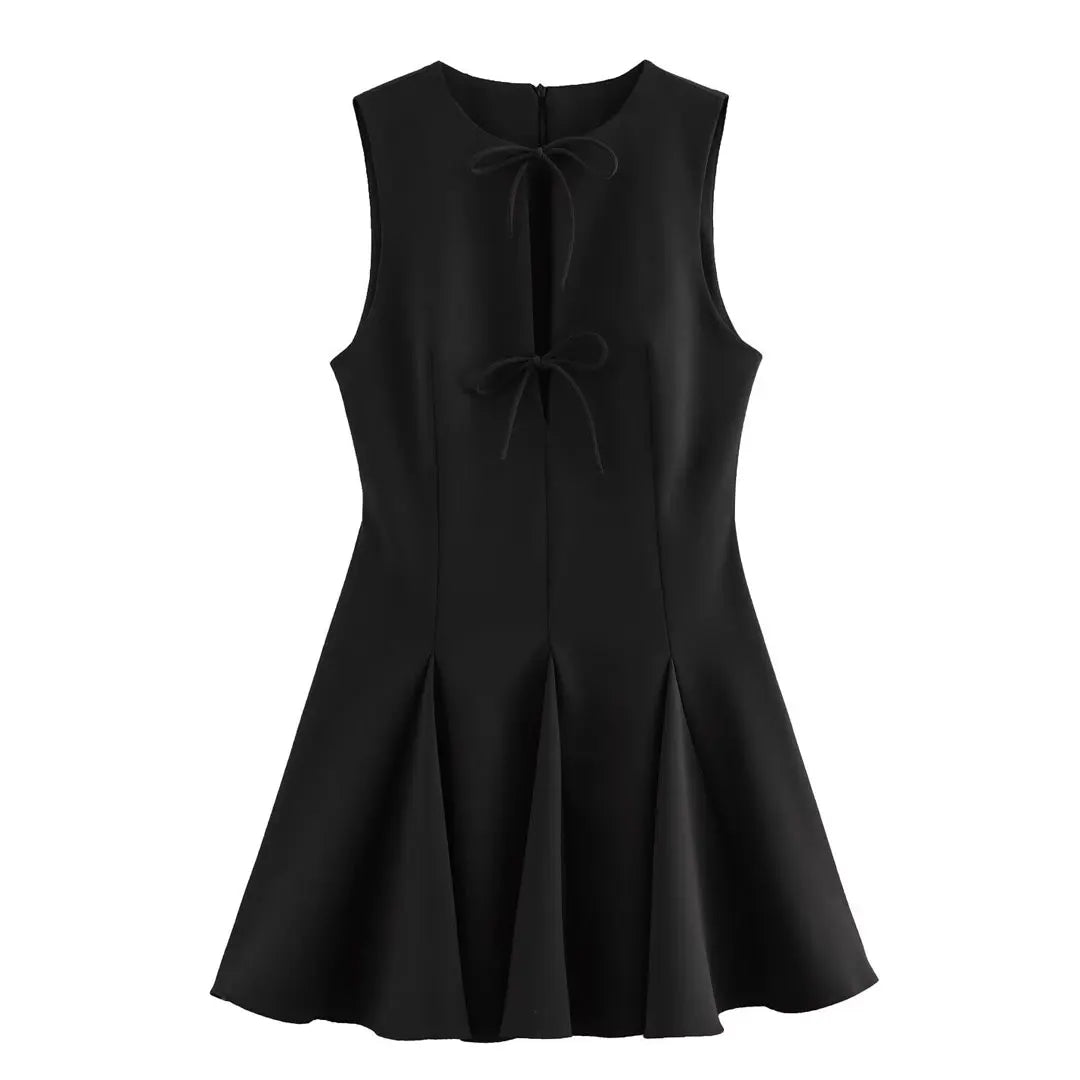 Vintage Bow Mini Dress