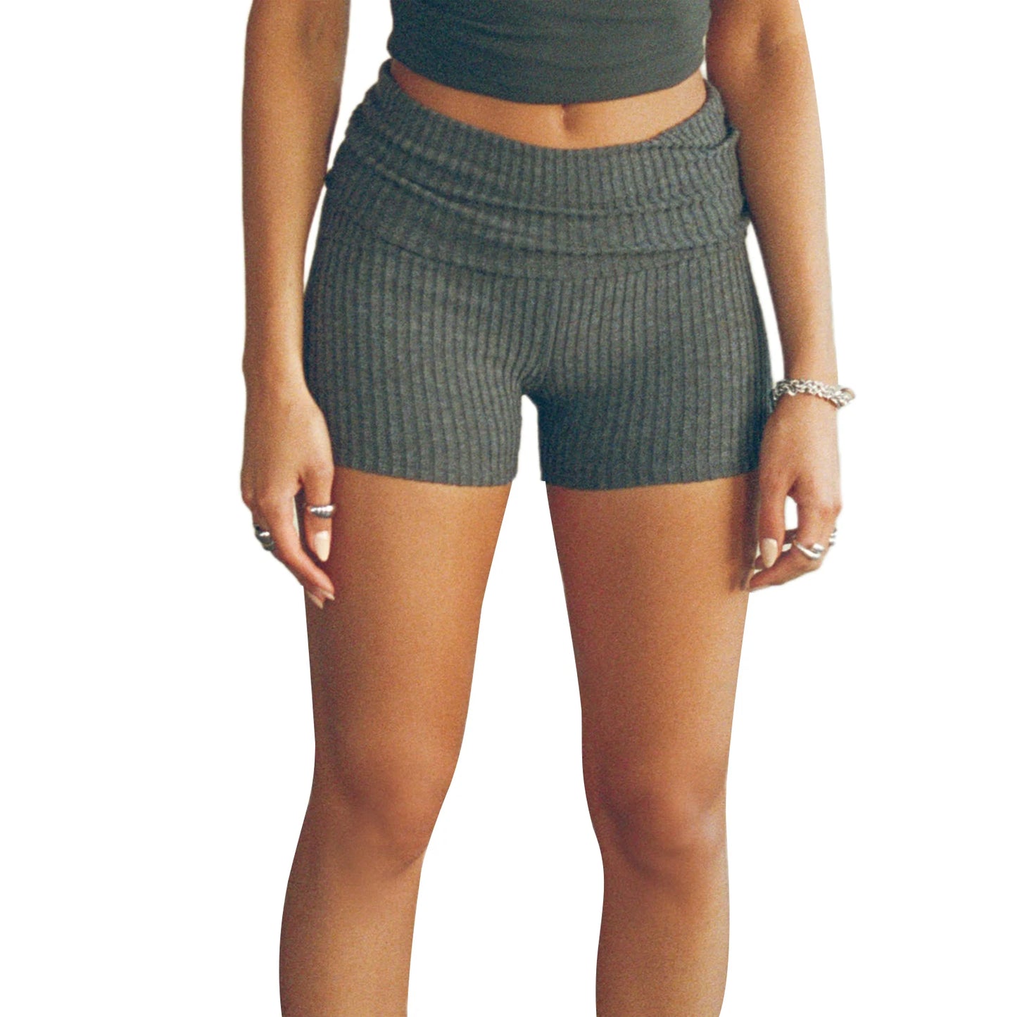 Summer Slim Knit Shorts