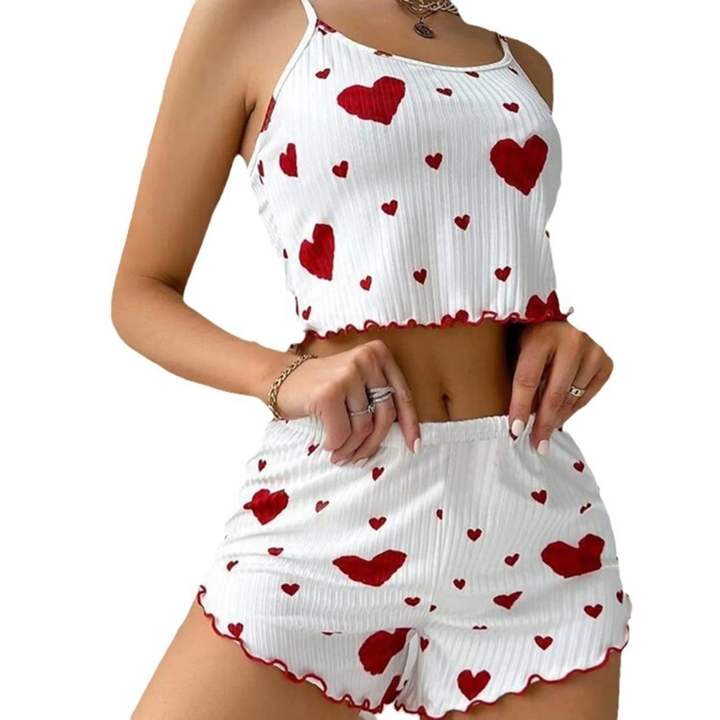 Love Print Summer Pajama Set