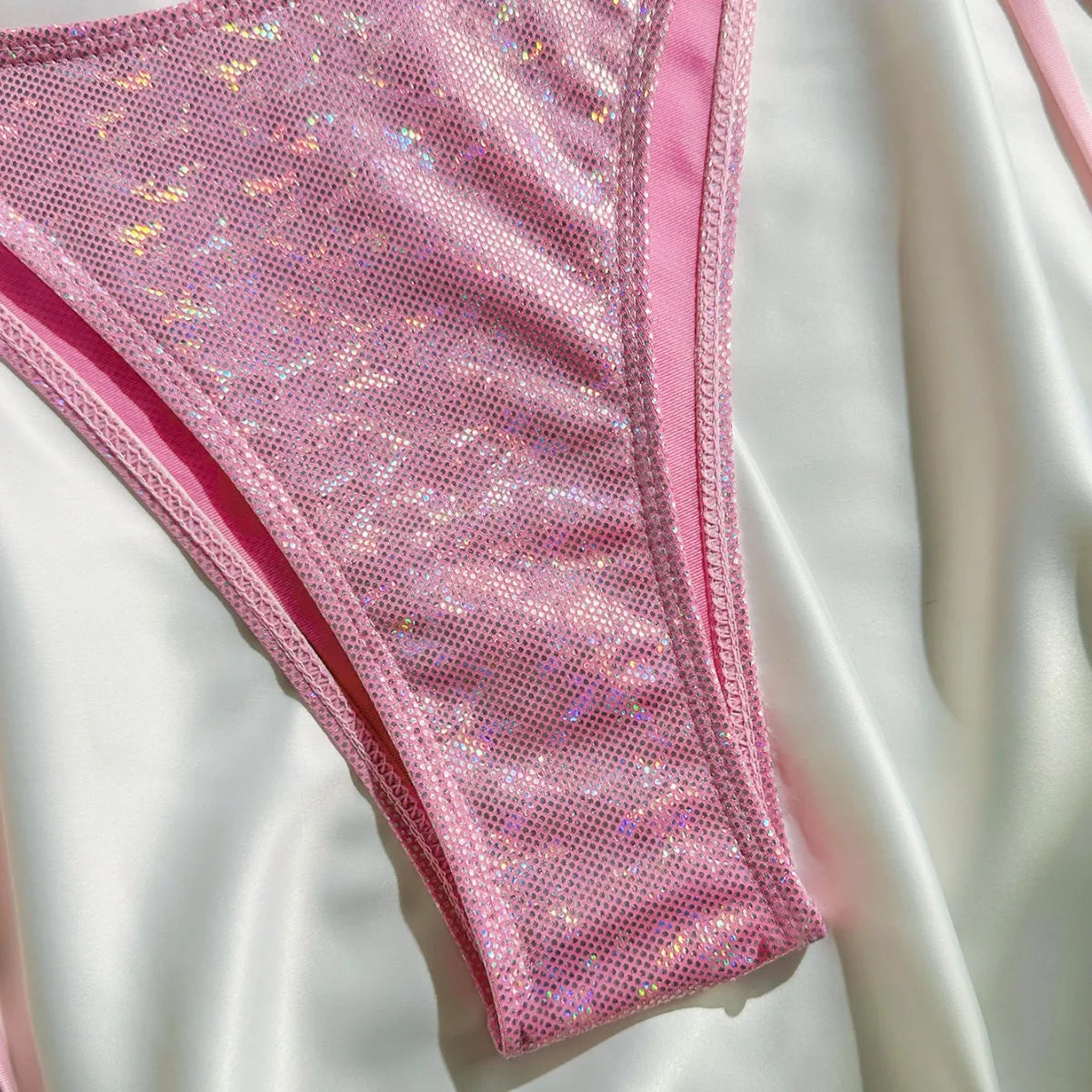 Shiny Pink Micro Bikini