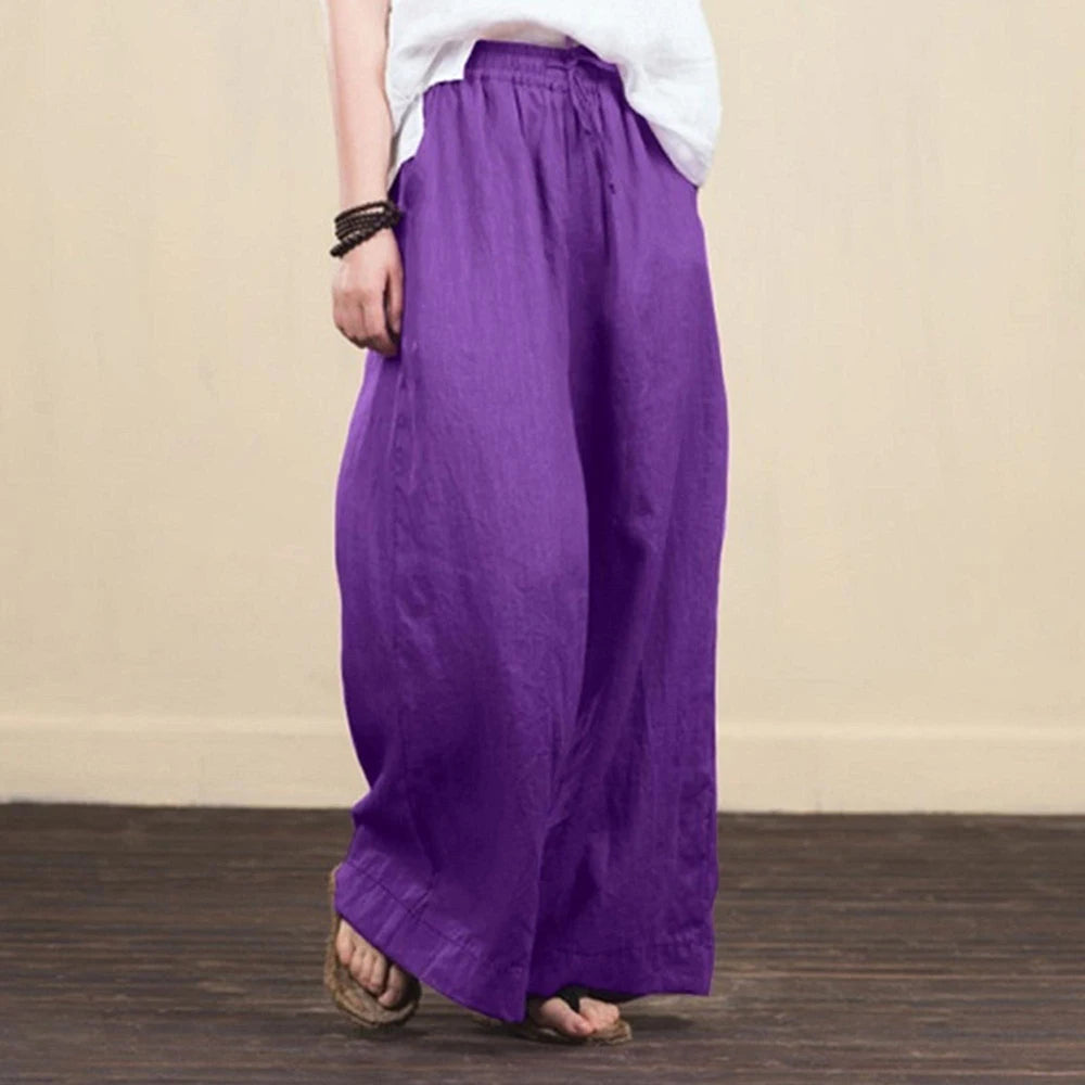 Cotton Linen Baggy Palazzo Pants
