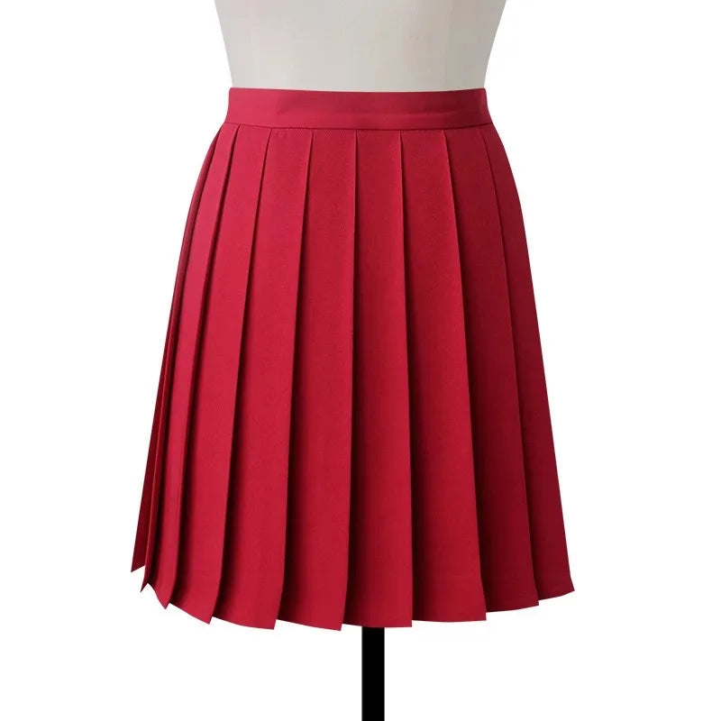 High Waist Pleated Midi Skirt