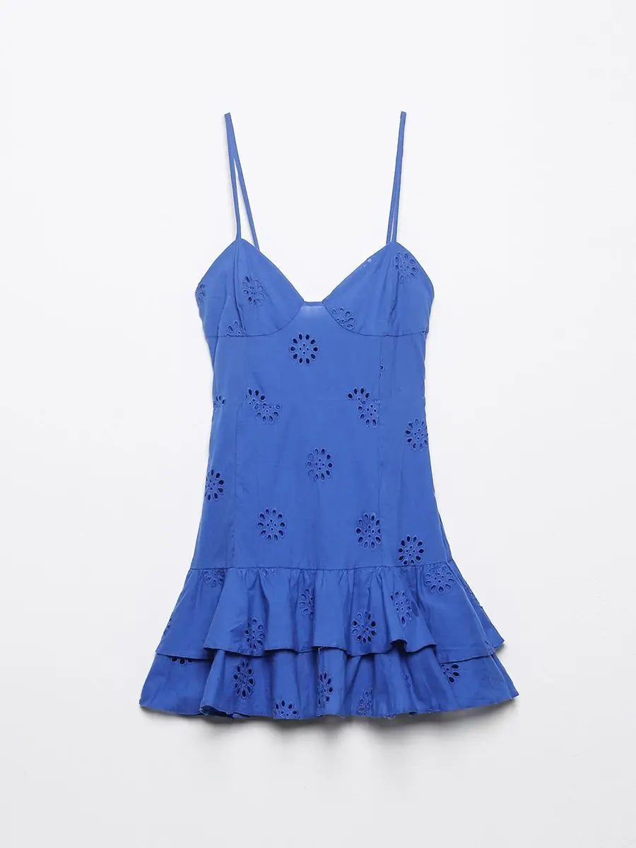 Embroidered Sling Dress