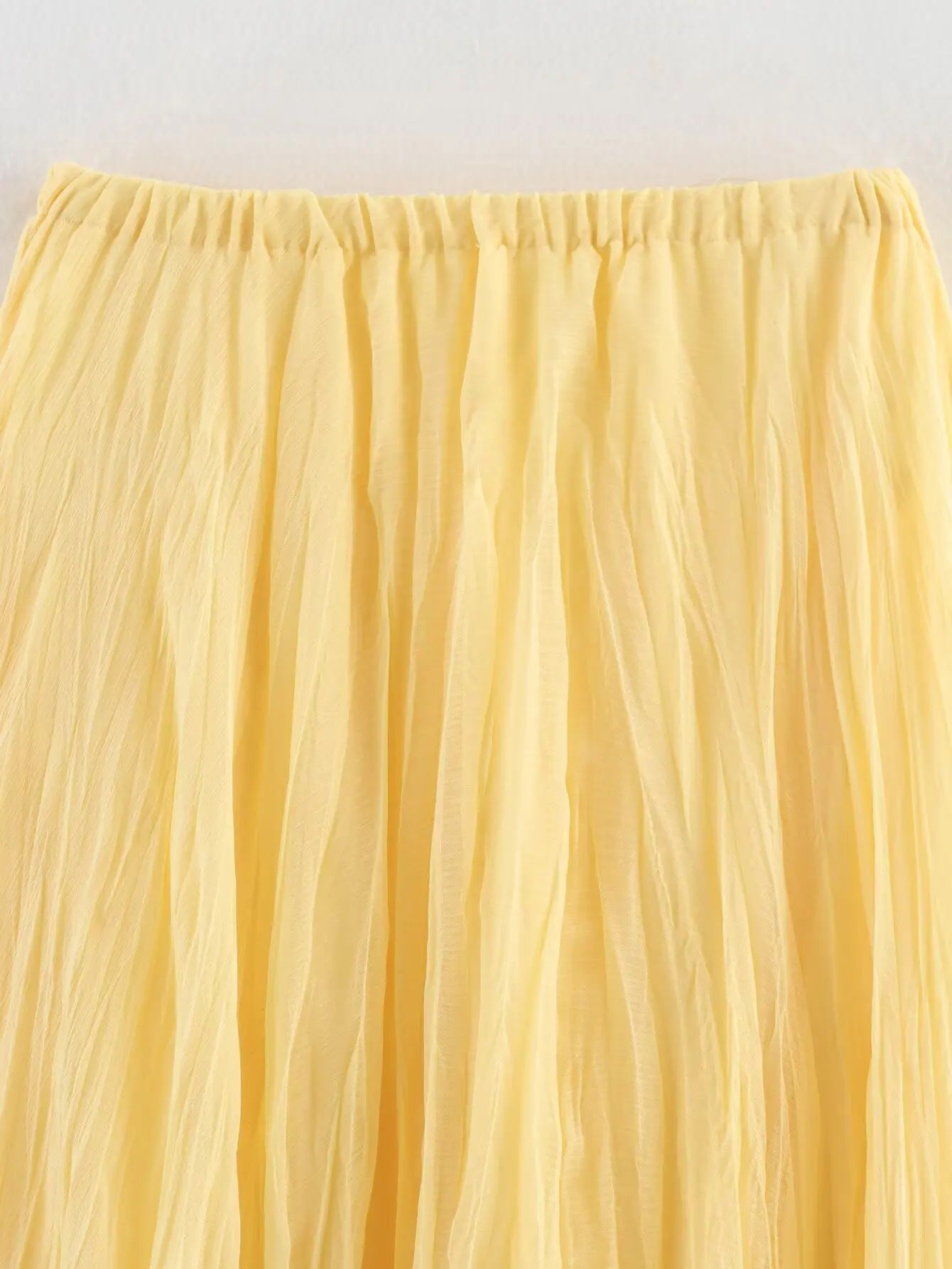 Vintage Pleated Yellow Skirt