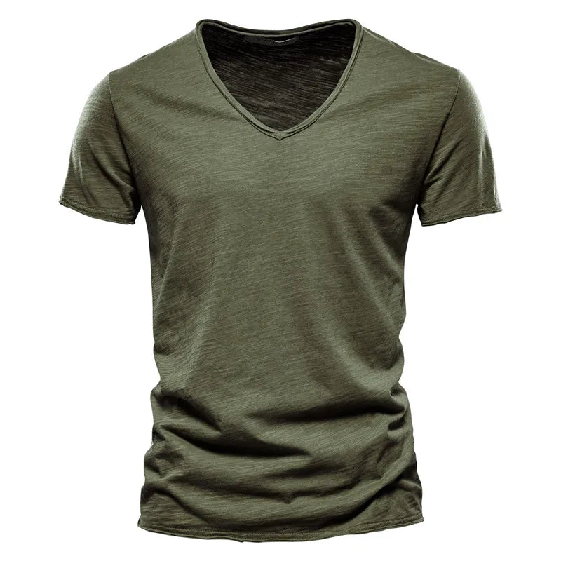 100% Cotton V-Neck Tee