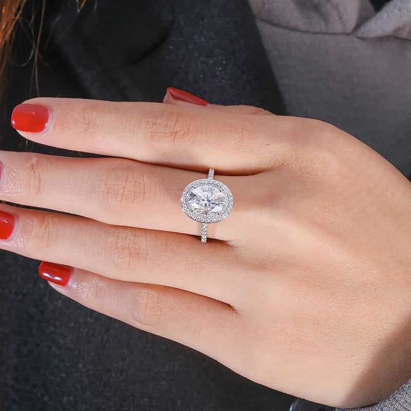 3ct Oval Lab Diamond Ring