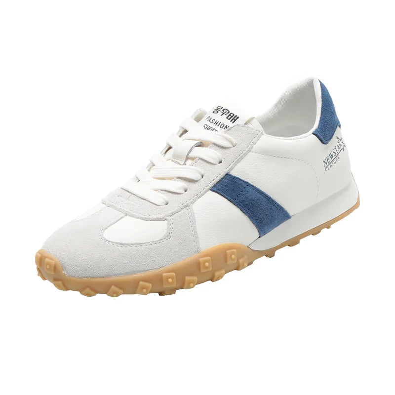 Soft Leather White Running Shoes