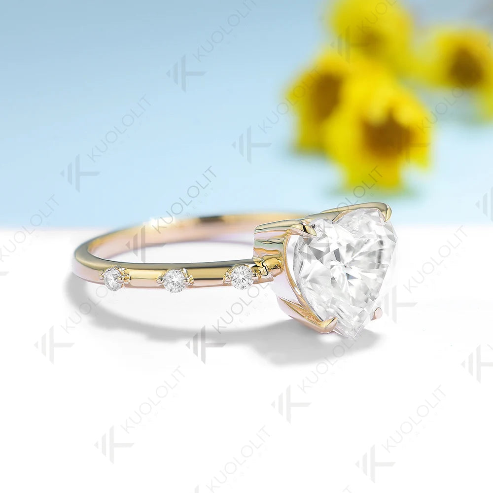 3CT Heart Diamond Ring