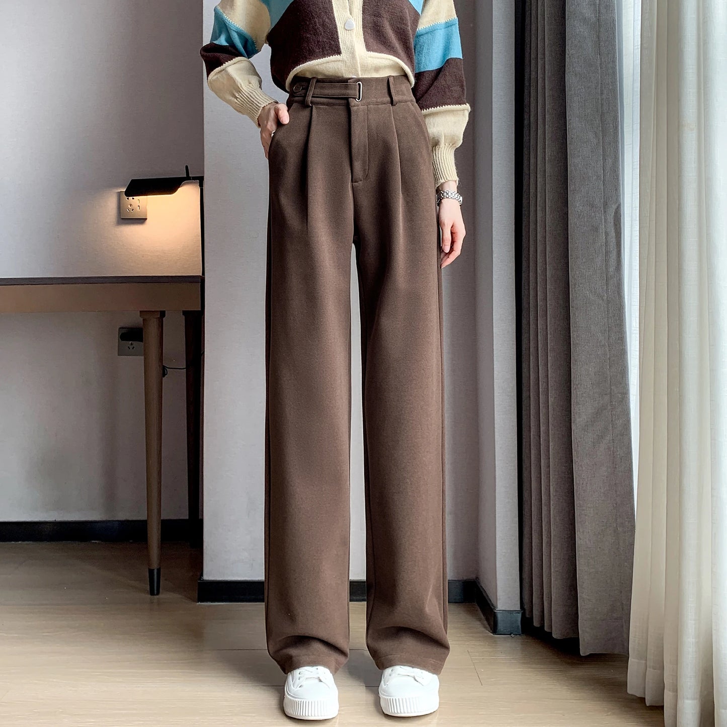 Wool Wide-Leg Trousers