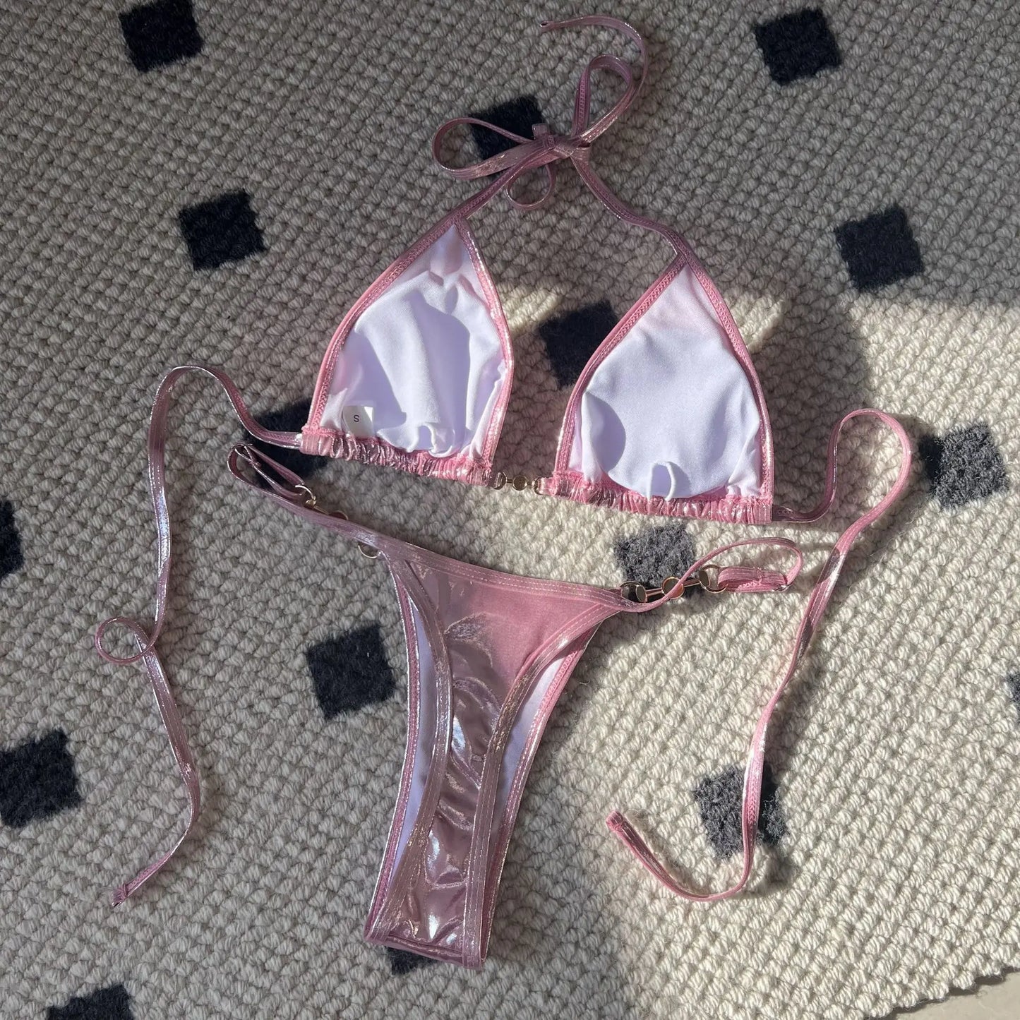 Shiny Pink Micro Bikini