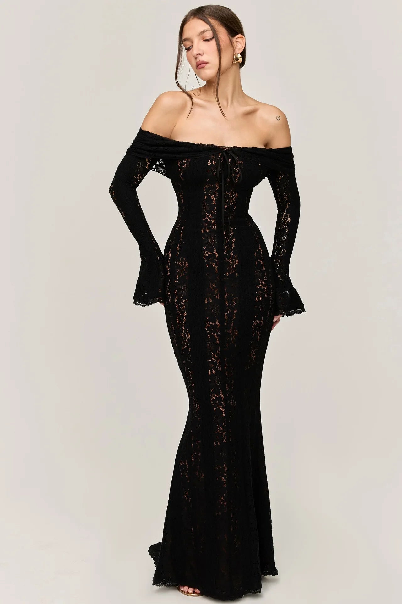 Lace Backless Party Dress