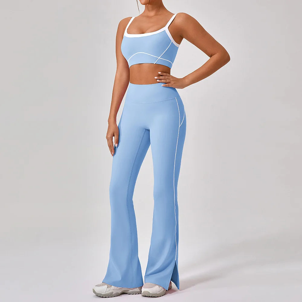 Yoga Set with Flare Pants