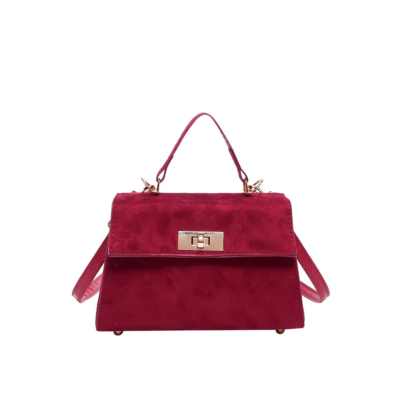 Suede Crossbody Bag Adjustable Strap