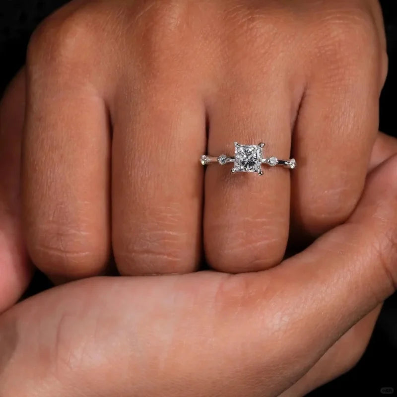 Lab Grown Princess Cut Ring