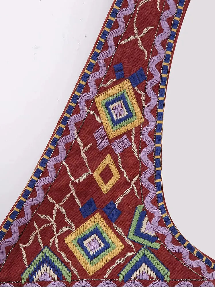Y2K Embroidered Waistcoat