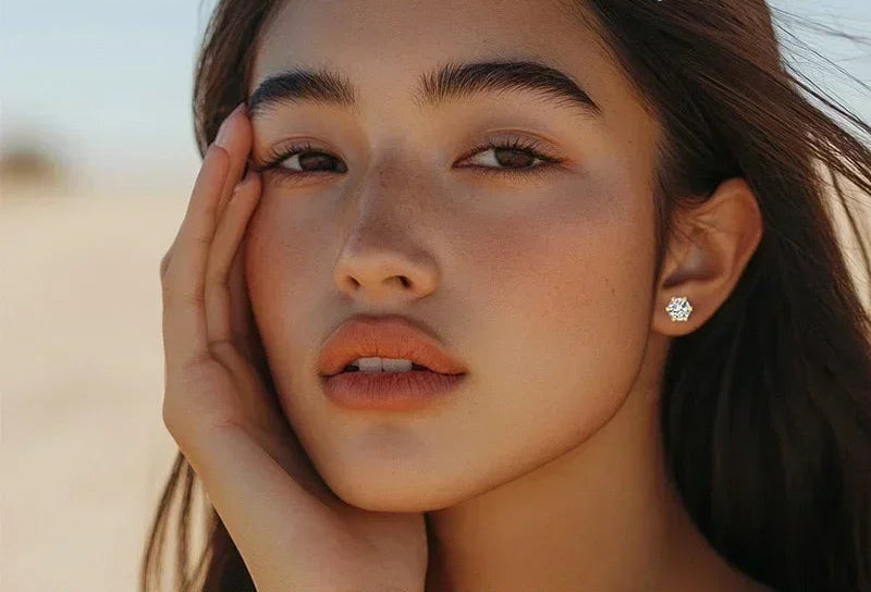 18K Gold Lab-Grown Diamond Earrings