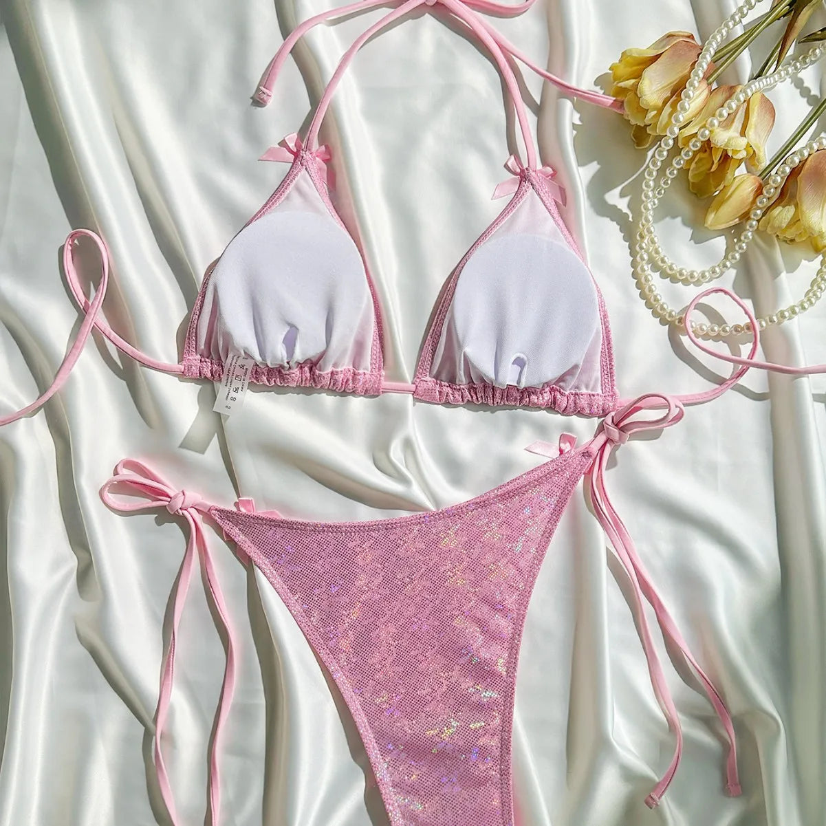 Shiny Pink Micro Bikini