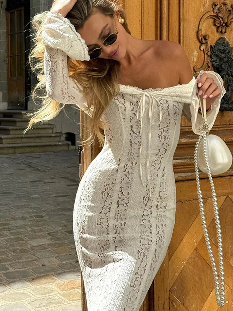 Lace Backless Party Dress