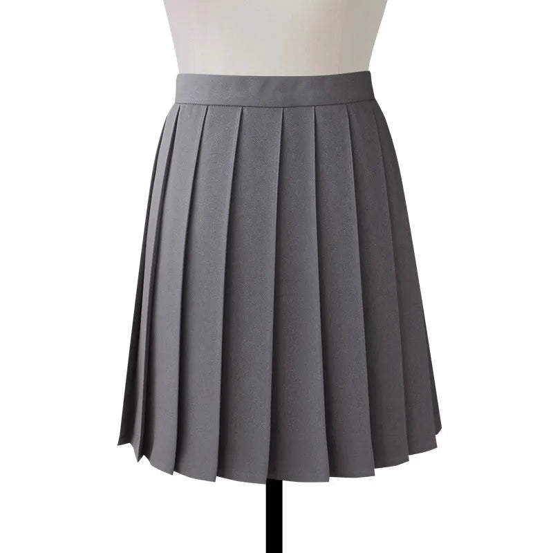 High Waist Pleated Midi Skirt