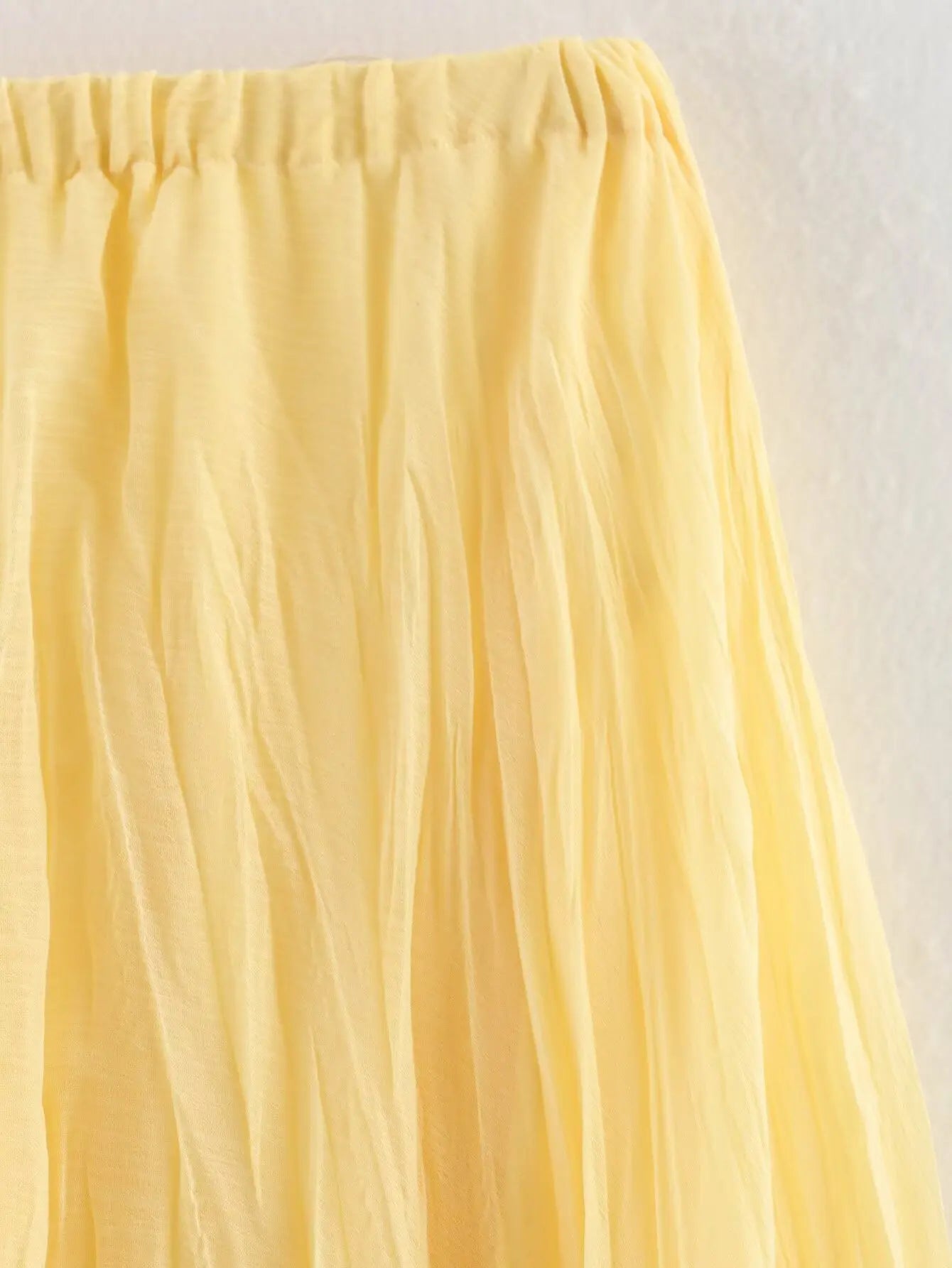 Vintage Pleated Yellow Skirt
