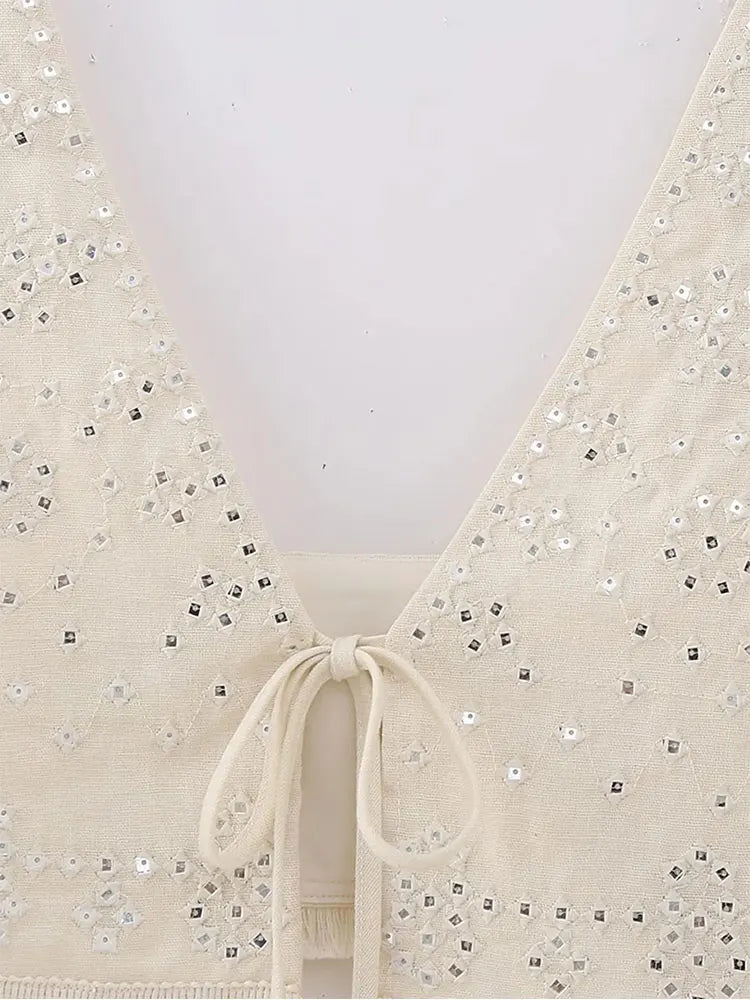 Y2K Embroidered Waistcoat