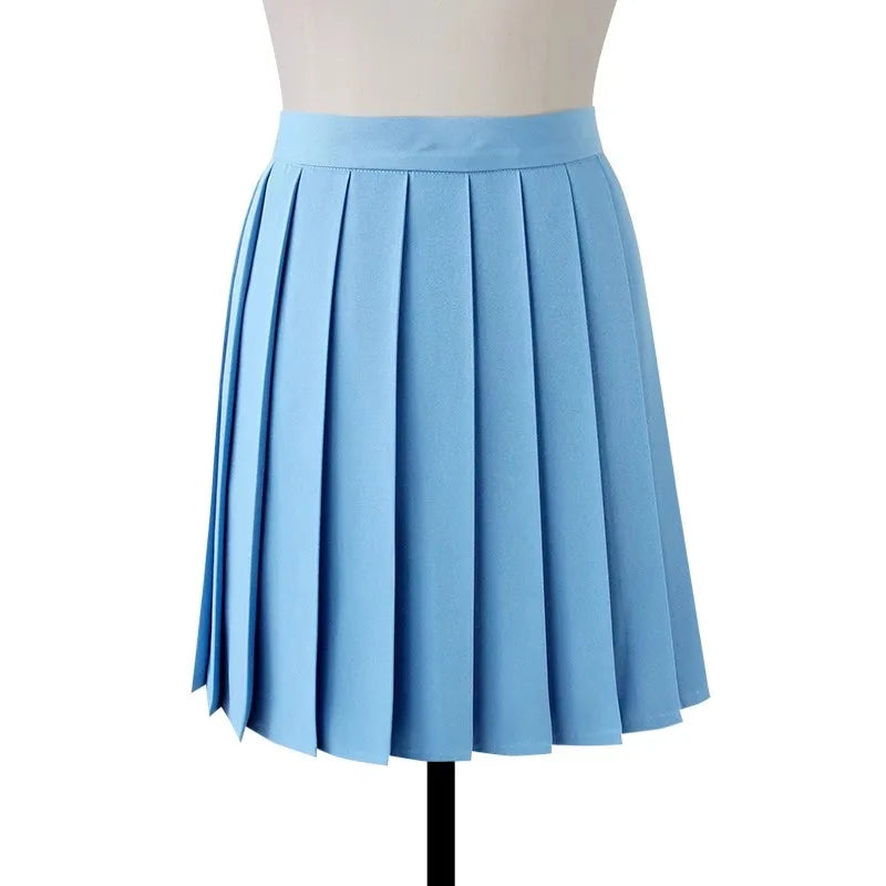 High Waist Pleated Midi Skirt