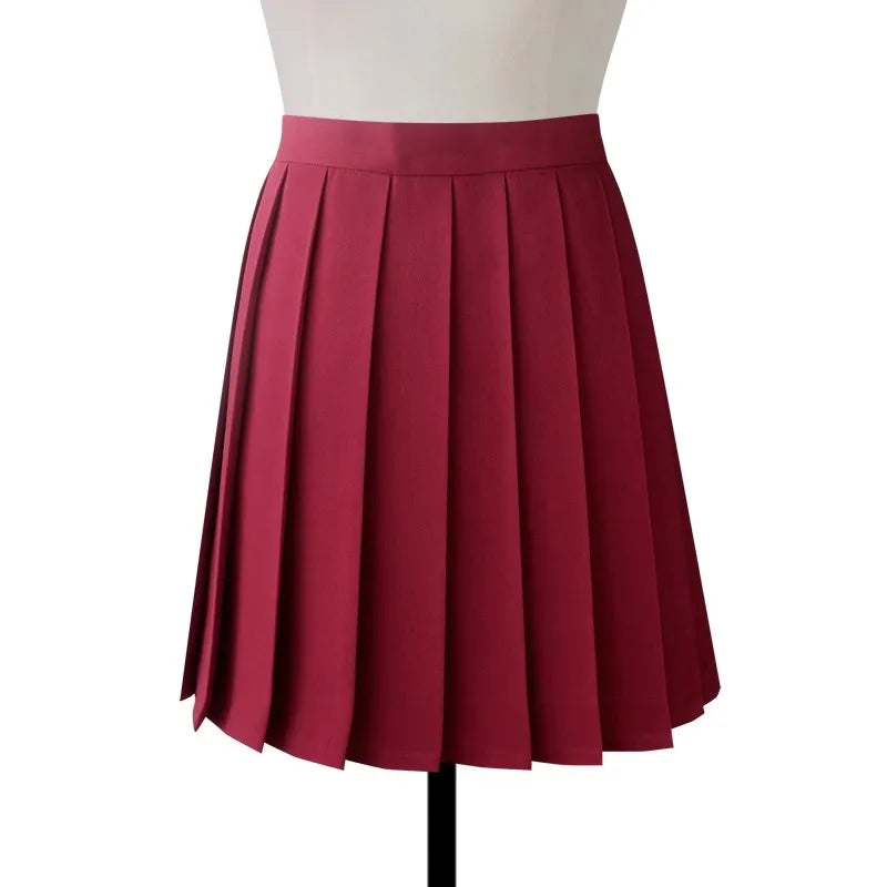 High Waist Pleated Midi Skirt
