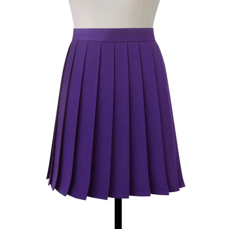 High Waist Pleated Midi Skirt