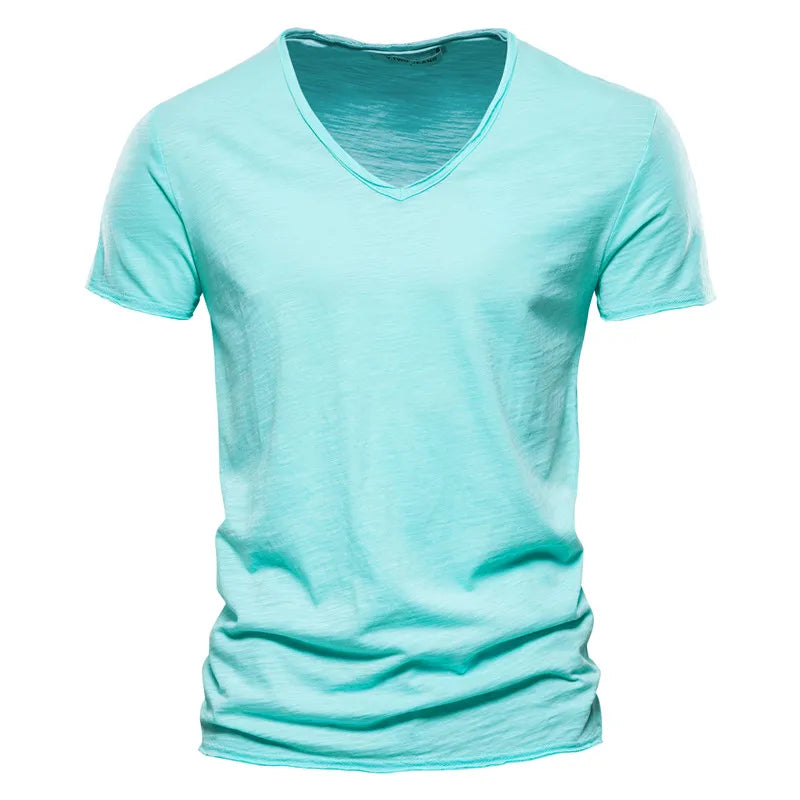 100% Cotton V-Neck Tee
