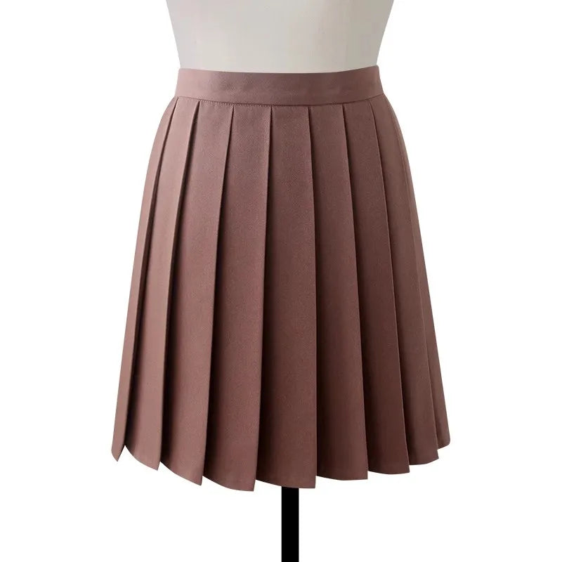 High Waist Pleated Midi Skirt