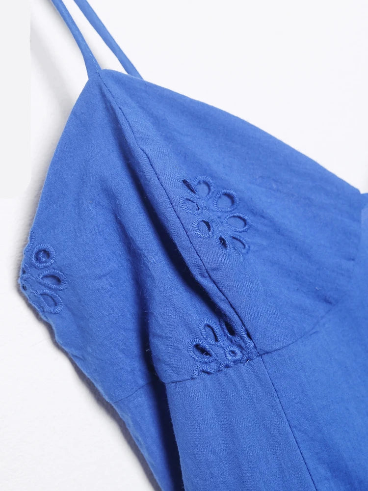 Embroidered Sling Dress