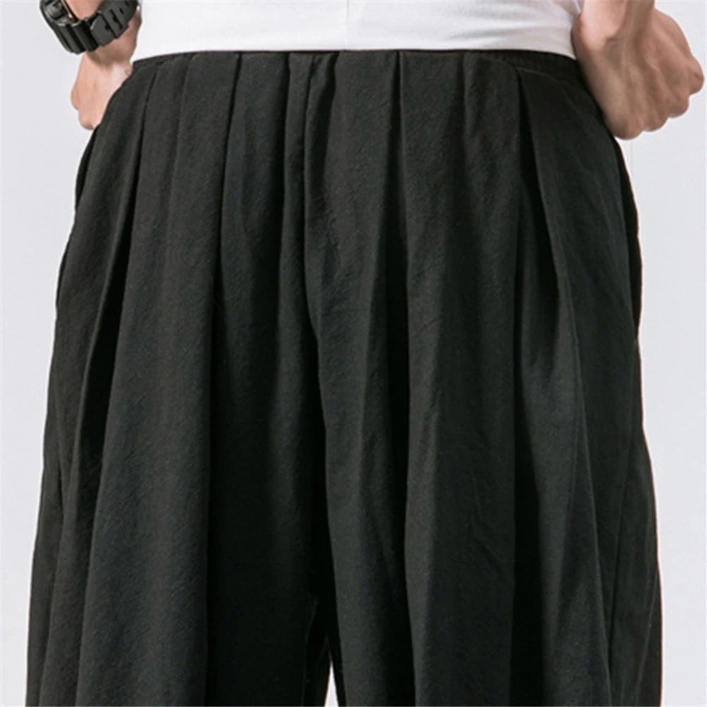Oversized Linen Harem Sweatpants