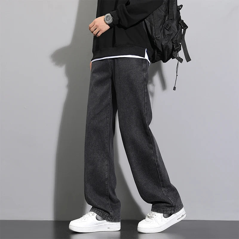 Classic Straight Wide-Leg Jeans