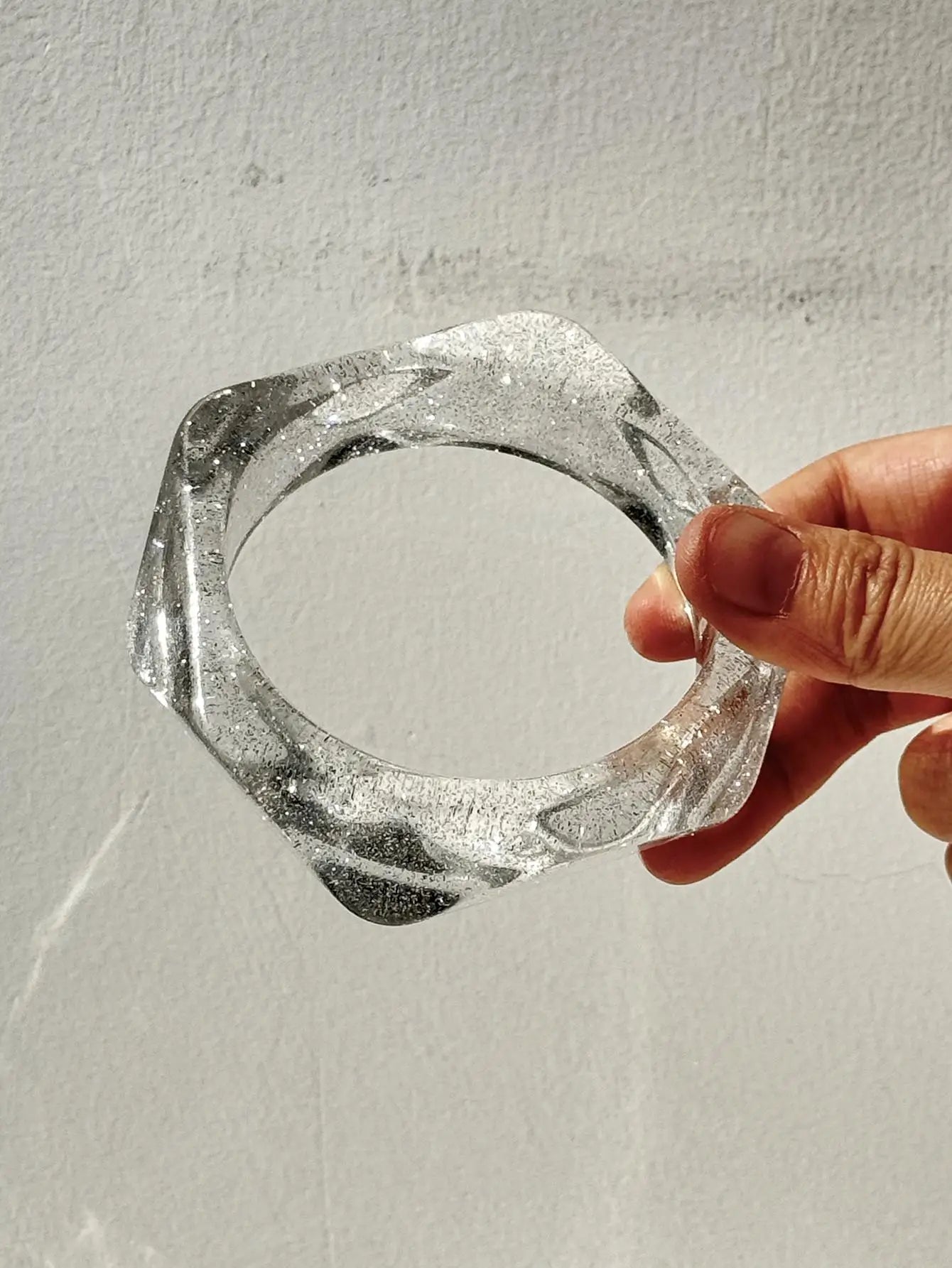Twisted Transparent Resin Bracelet