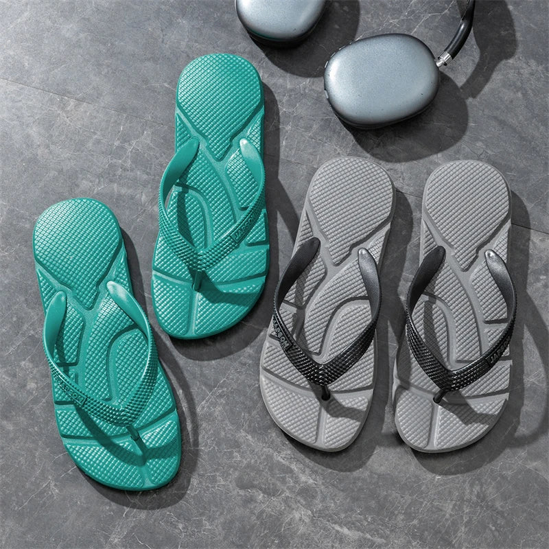 Men’s Black Massage Flip-Flops