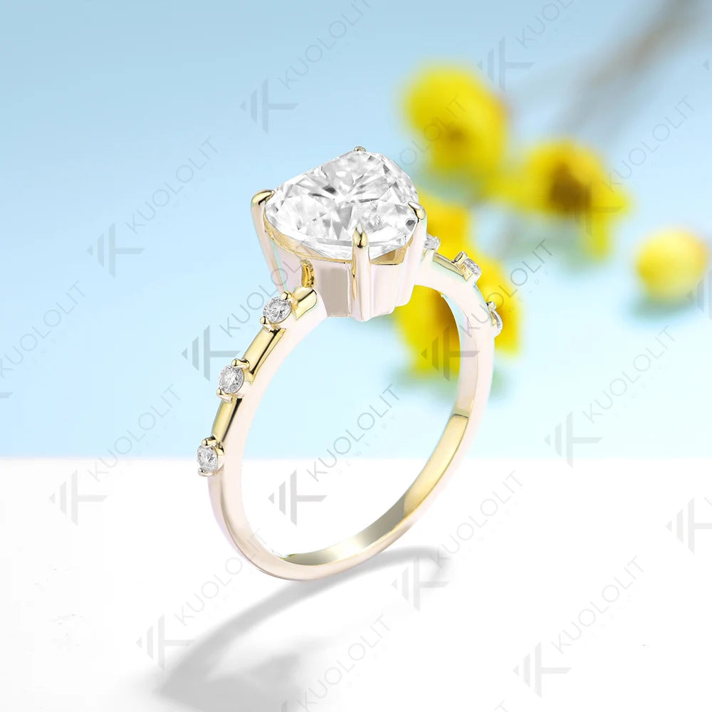 3CT Heart Diamond Ring